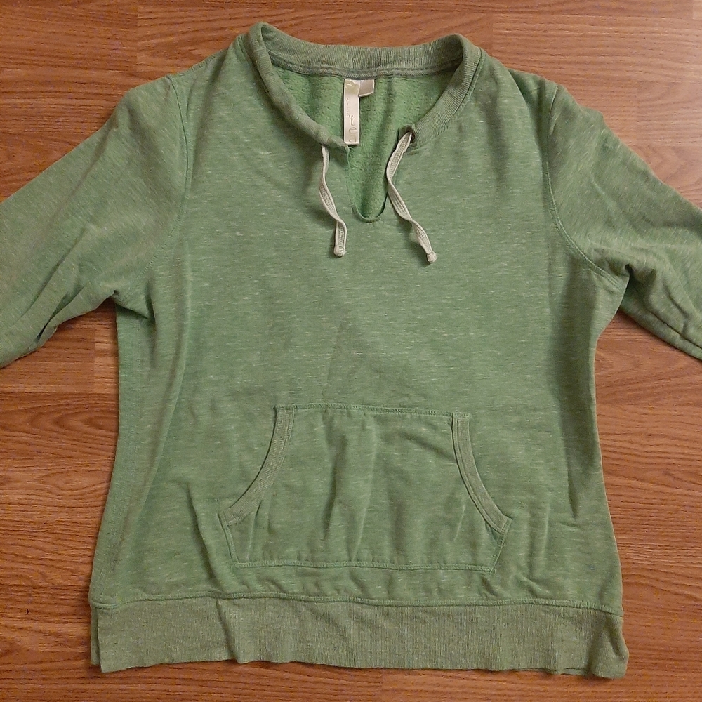 Green Tea Green Pullover Hoodie Size XL